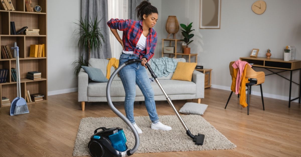 cleaning a house
